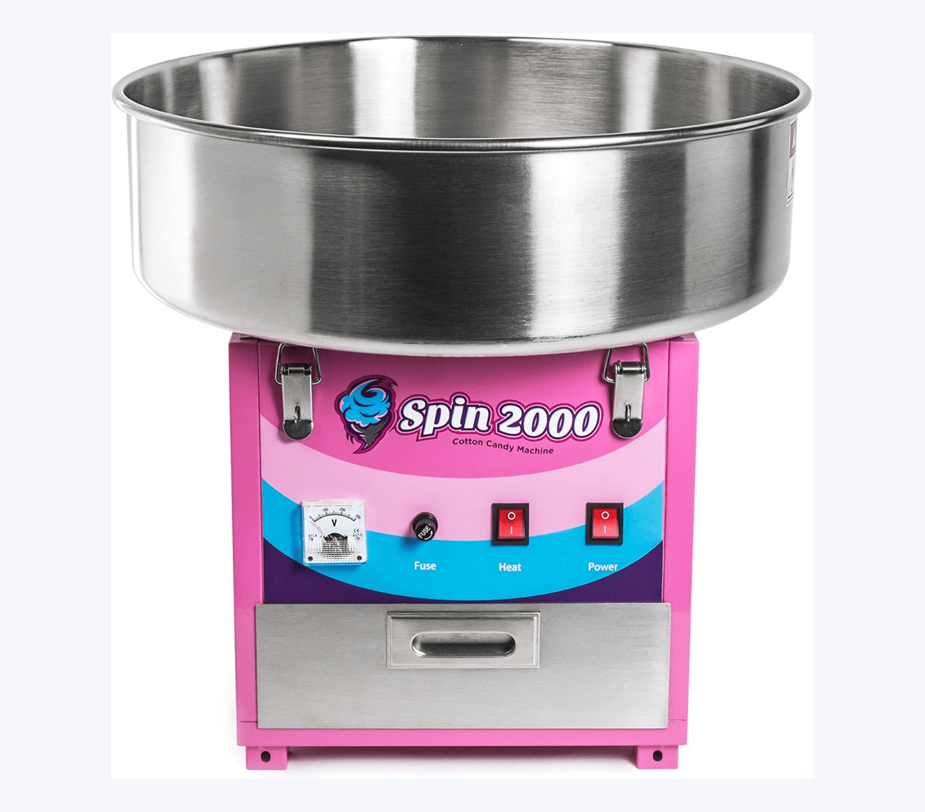 RETRO FUN Máquina de algodón de azúcar rosa A 18,5 cm - Ø 28 cm