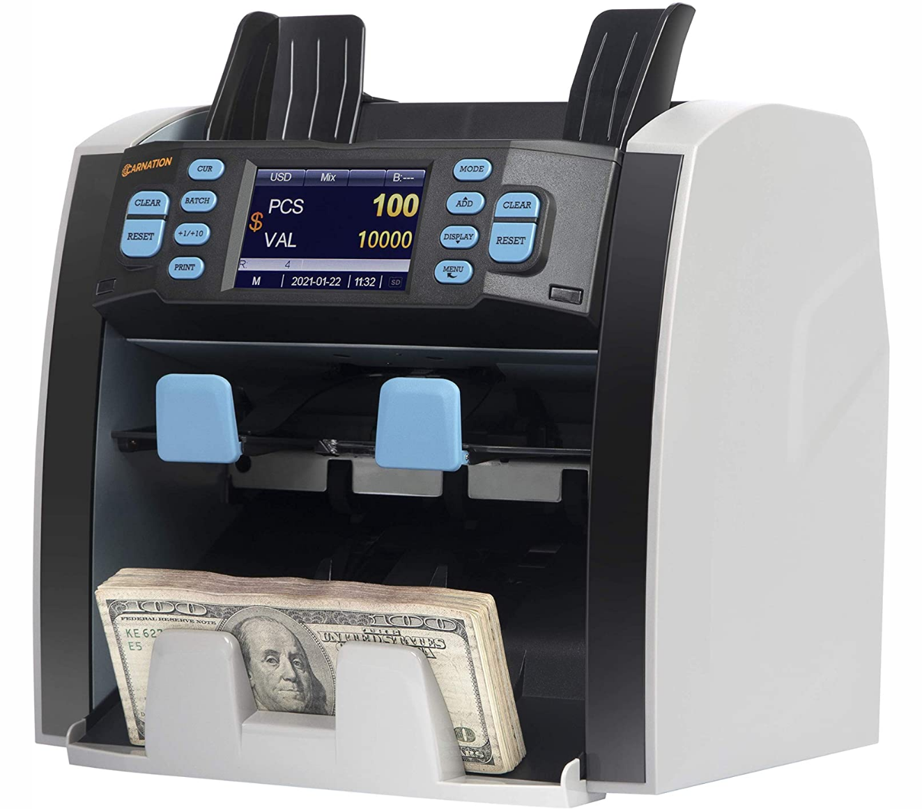 Detector de billetes falsos CRD12 + con detección de billetes falsos U –  Carnation Máquinas Contadoras De Billetes
