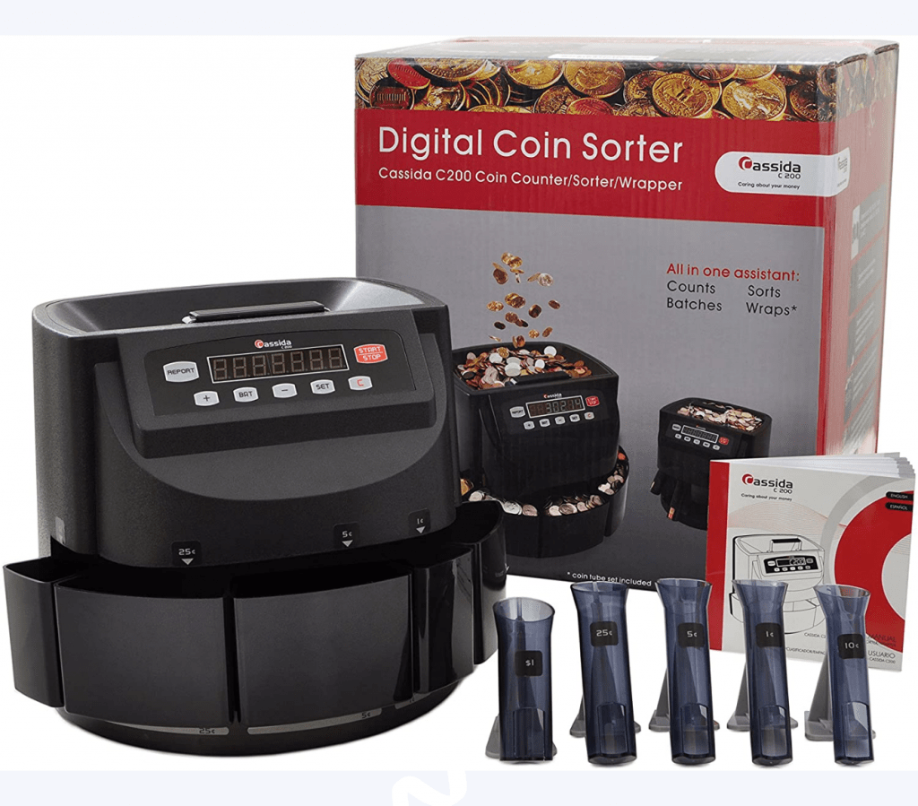 Clasificador y contador de monedas Cassida C200 PLANES
