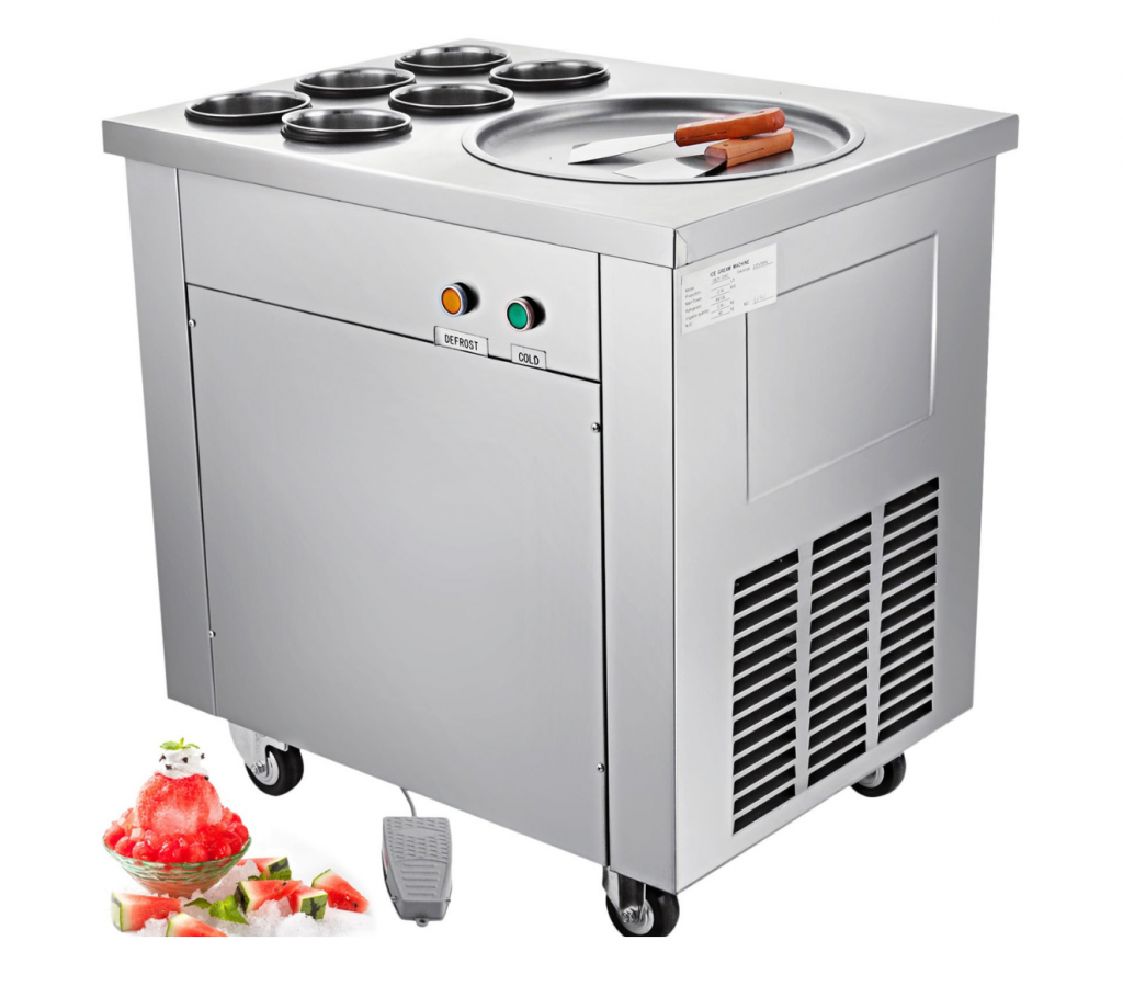 Ice Roll Maker helado frito de Yogurt Crema, 13.7"