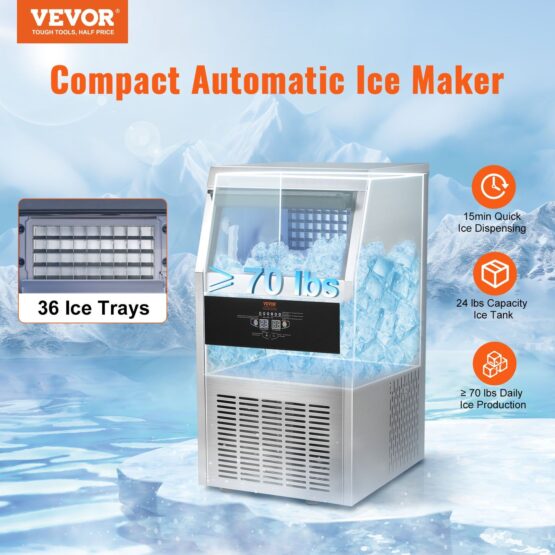 Máquina de hielo 70lb - 24h