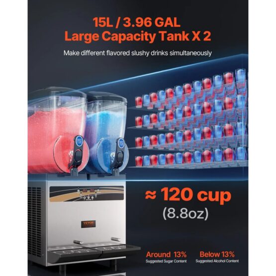 Máquina para frozen 15L x 2 VEVOR