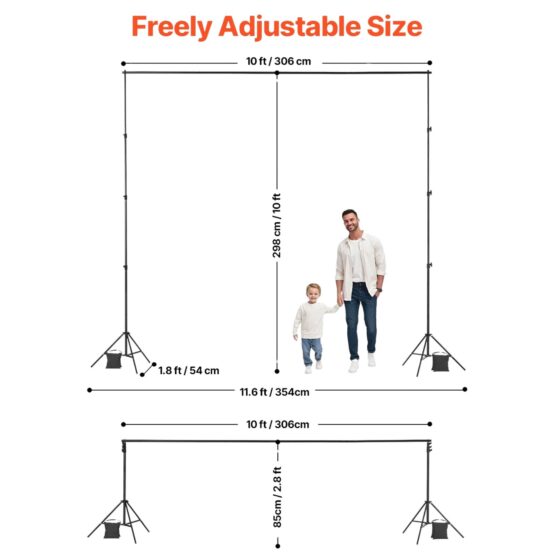 Soporte de pared de fondo telescópico 10x10 pies. Consulte nuestros precios de alquiler por día para su próxima fiesta.