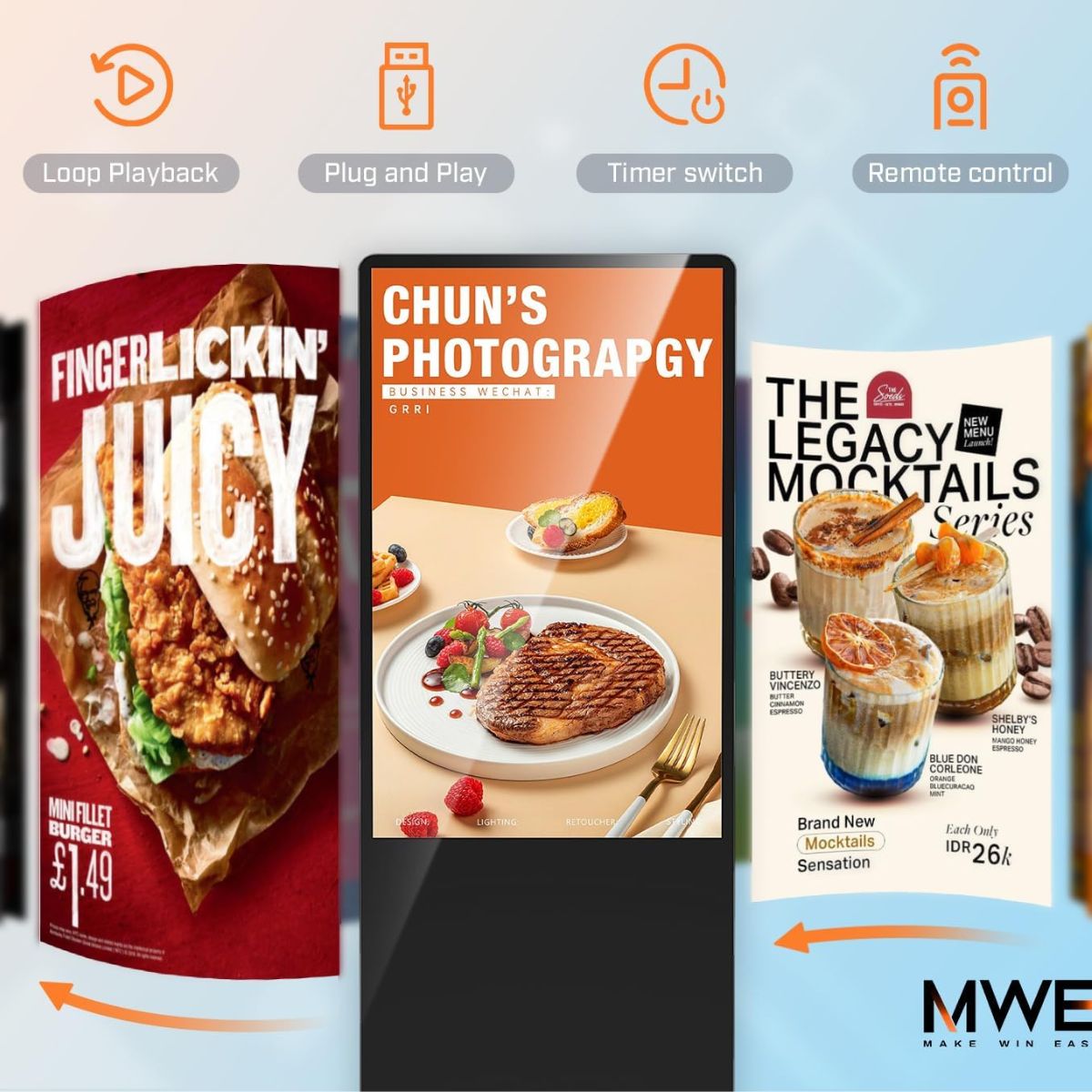 Pantalla LED de publicidad portátil. Ligera y fácil de transportar. Perfecta para negocios que se mueven o pop-up stores.