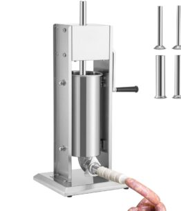 Embutidora manual vertical 7 litros acero inoxidable. ¡Aumente su producción de chorizos en El Salvador! Llámenos.