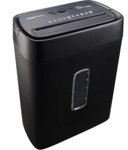 Trituradora de Papel y Tarjetas de Crédito Amazon Basics – Corte Cruzado de 12 Hojas Nivel P-3