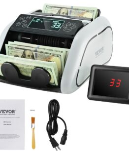 Máquina contadora de billetes VEVOR con detección de billetes falsos